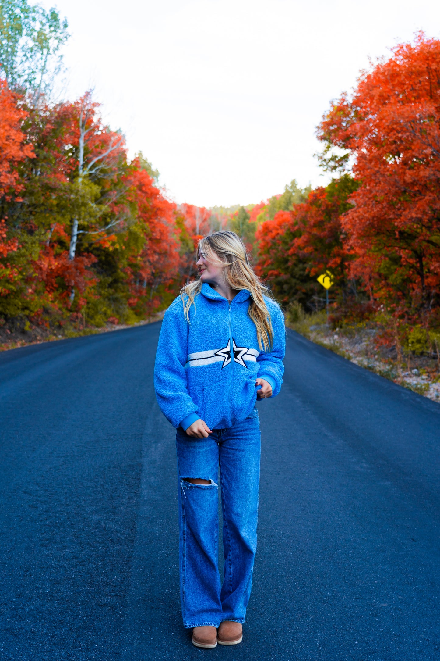 SHERPA FLEECE 'AZURE BLUE'